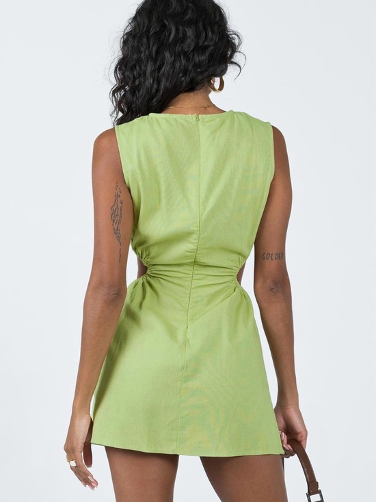 Princess Polly Dresses & Skirts - Princess Polly Lime Green Sleeveless Cutout Mini Dress